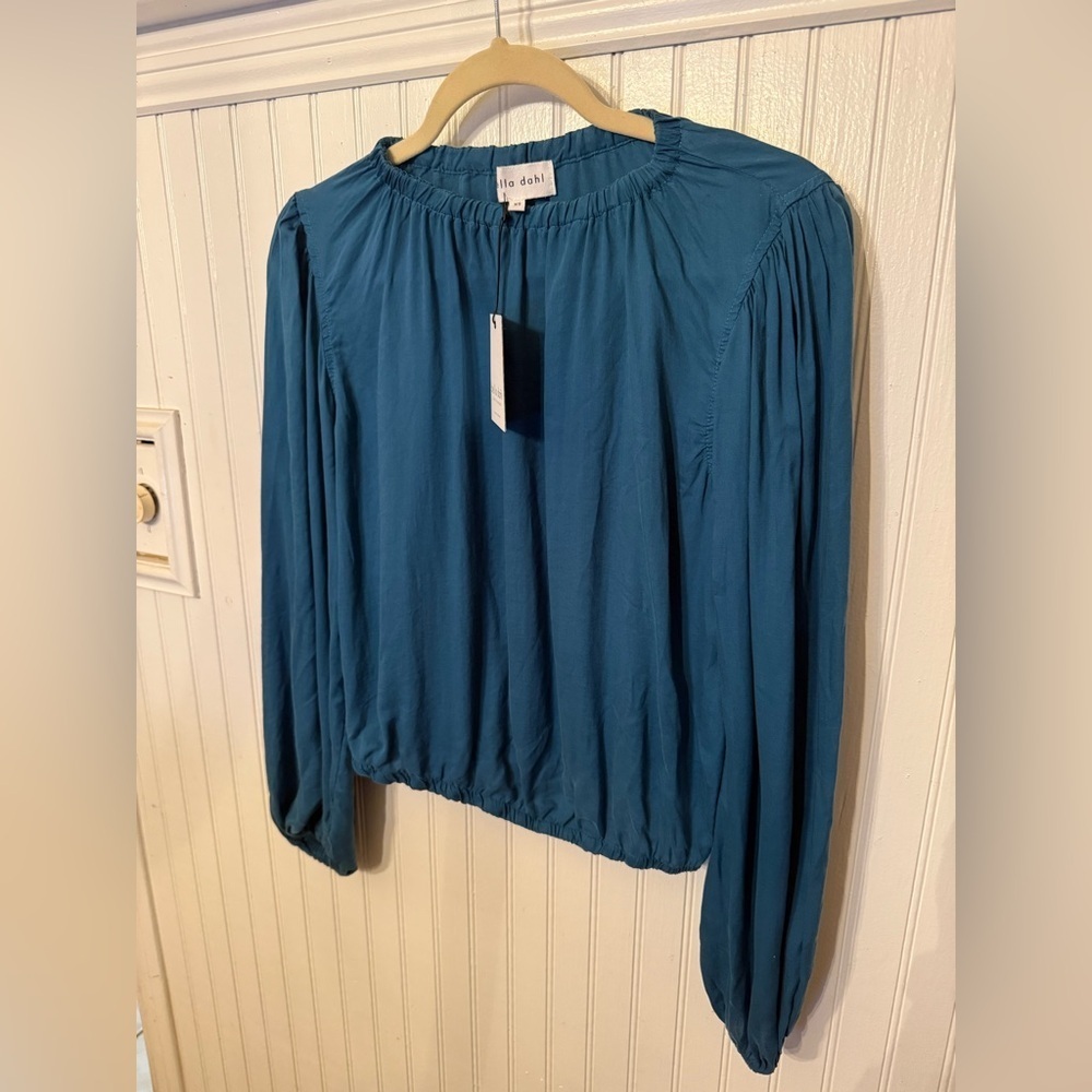 Nwt Bella Dahl Long Sleeve Smocked Blouse XS
